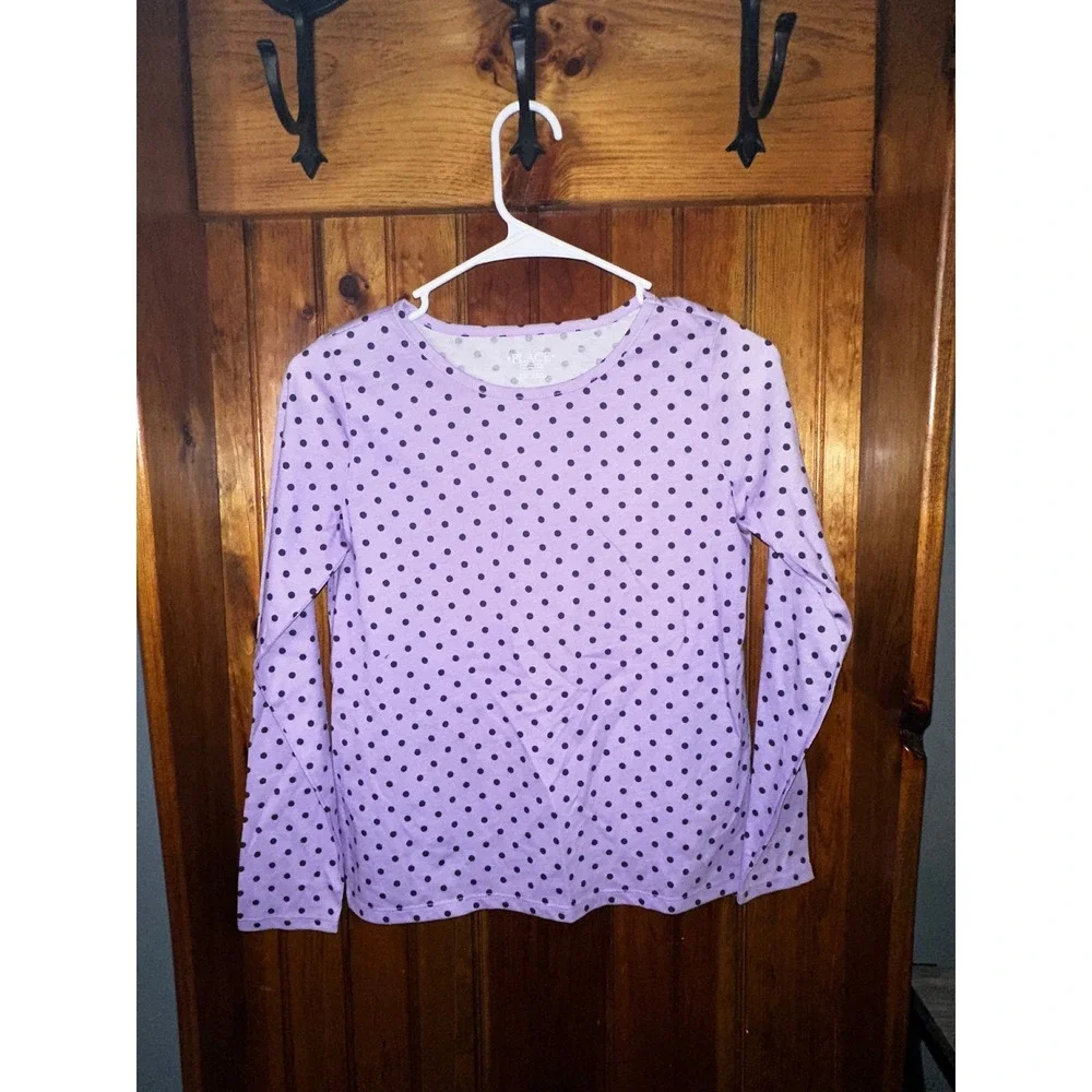 Girls The Children's Place Purple Floral‎ Print Long Sleeve Top Shirts Lot